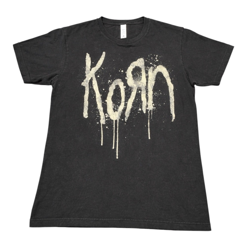 Korn Still A Freak Band T-Shirt Mens Black Short Sleeve Paint Drip Graphic Tee